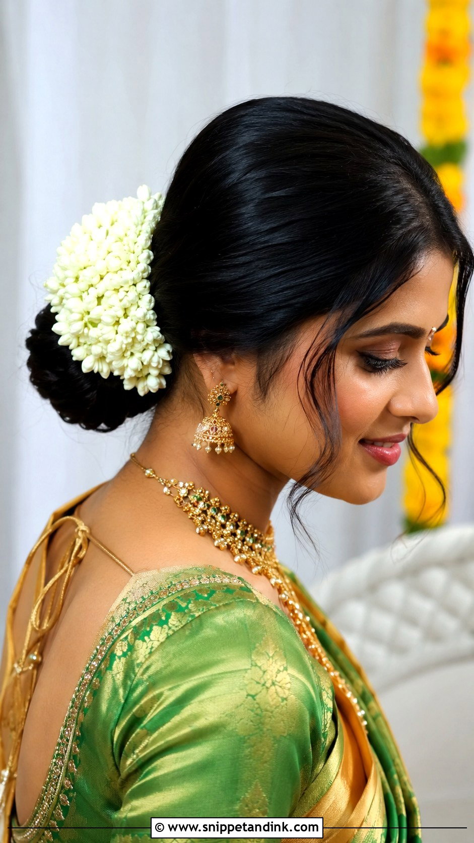 Indian Engagement Hairstyle For Saree - Snippet and Ink - 20 Hair Styles for Indian Engagement Brides