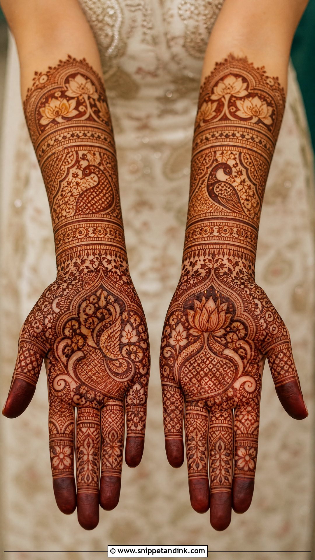 Indian Engagement Mehndi Design - Snippet and Ink - 30 Engagement Mehndi Design Ideas