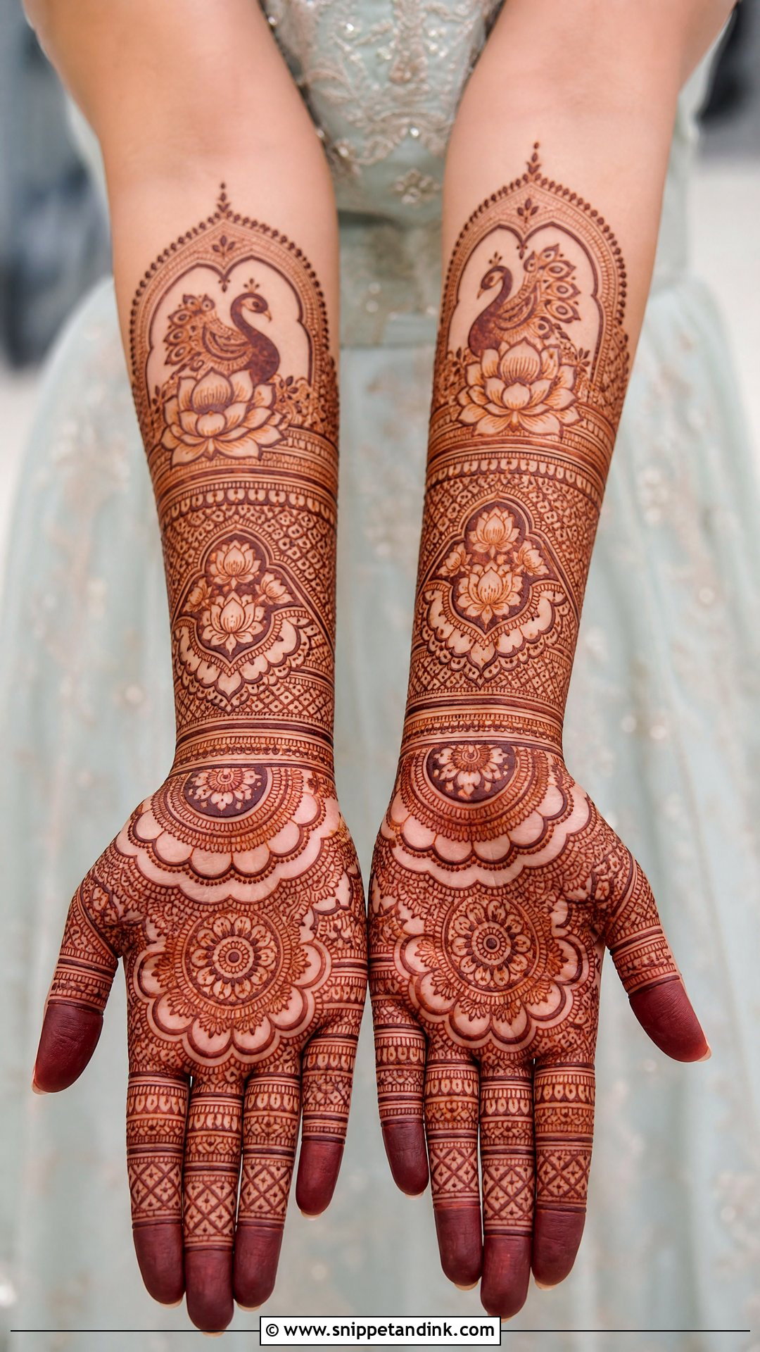 Indian Engagement Mehndi Design - Snippet and Ink - 30 Mehndi Designs for Engagement Brides