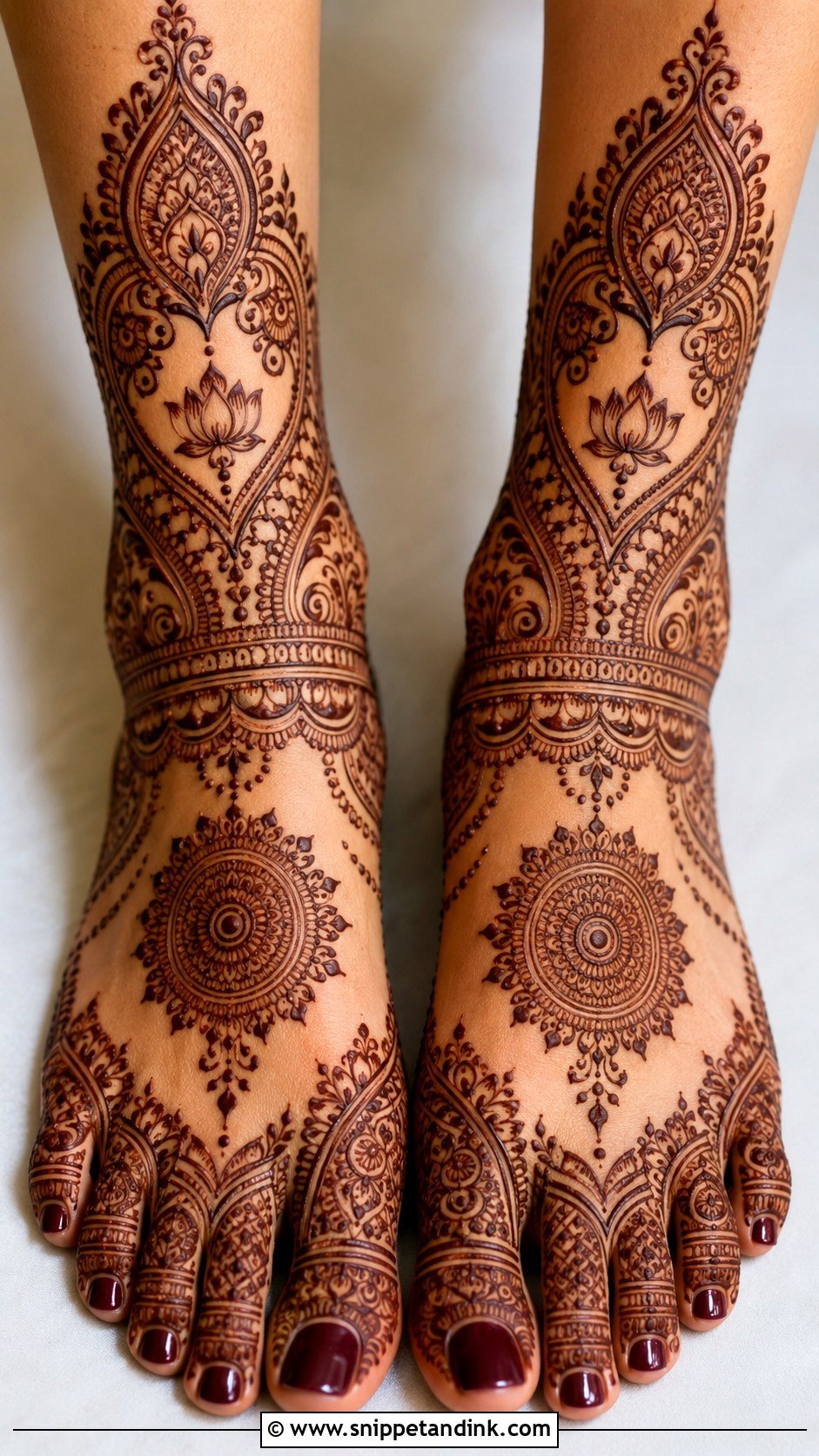 Indian Foot Mehndi Design - Snippet and Ink - 35 Foot Mehndi Designs