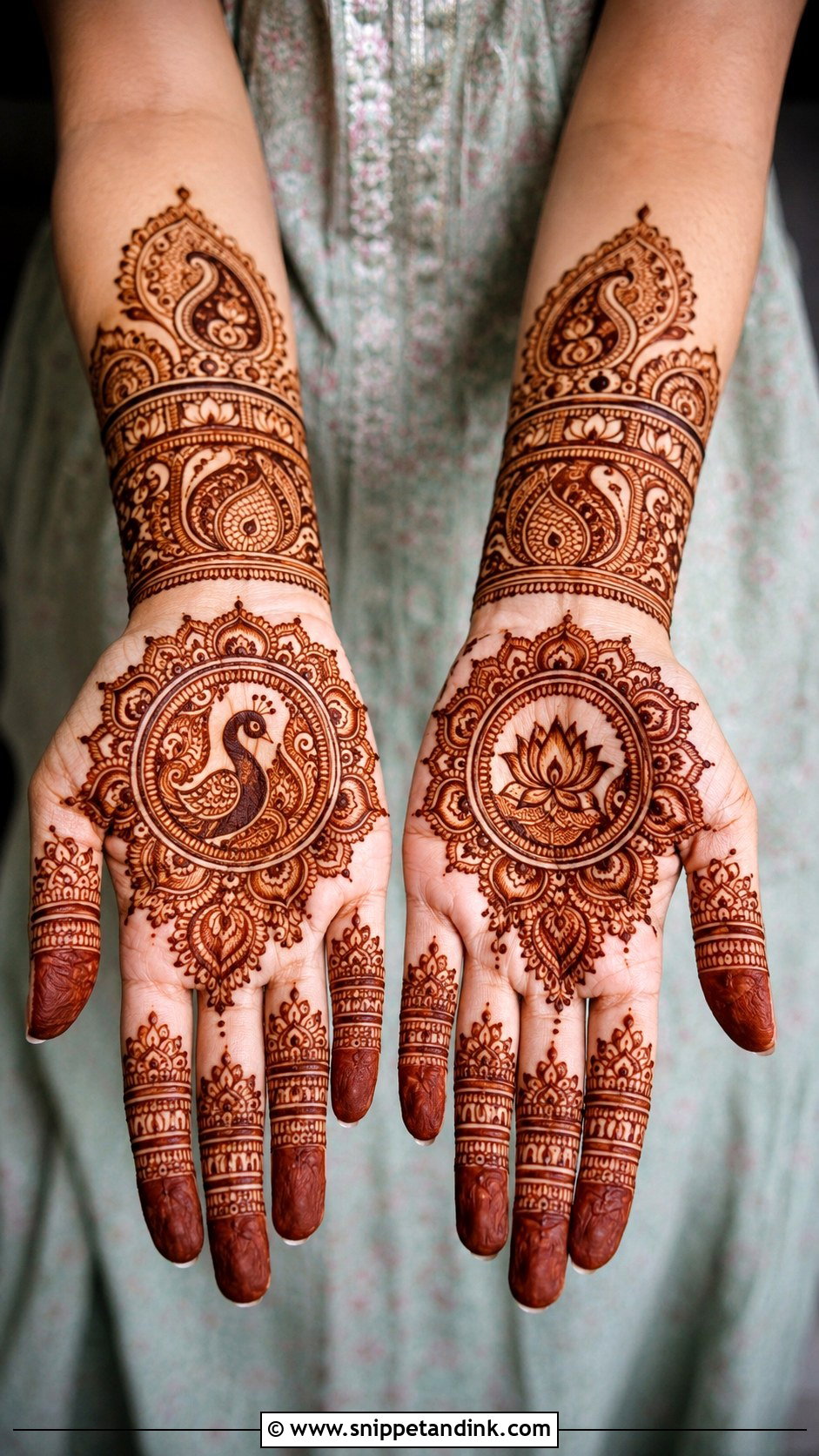 Indian Front Hand Mehndi Design - Snippet and Ink - 35 Front Hand Mehndi Design Ideas