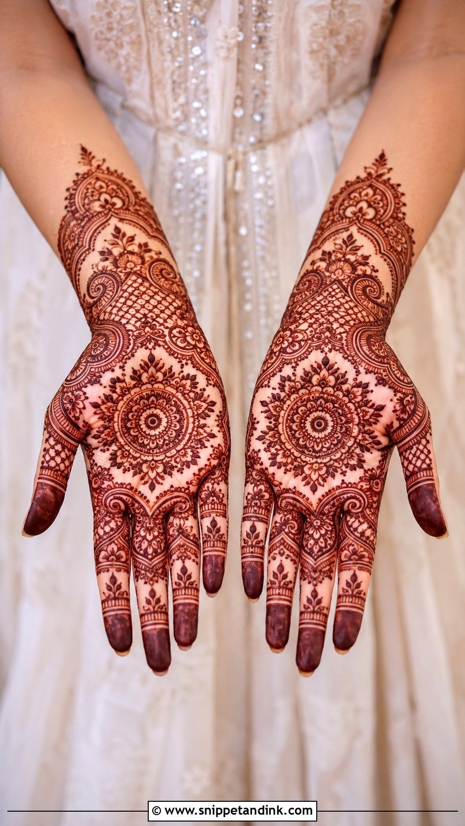 Indian Front Hand Mehndi Design - Snippet and Ink - 35 Trendy Front Hand Mehndi Designs