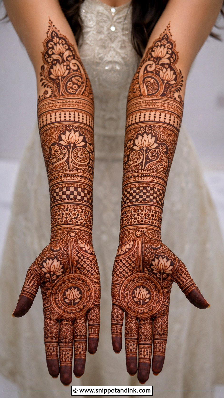 Indian Full Hand Mehndi Design - Snippet and Ink - 35 Latest Full Hand Mehndi Designs