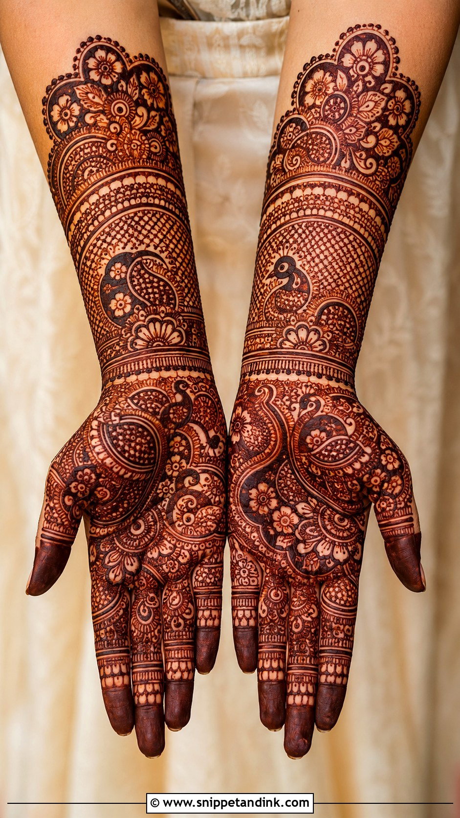 Indian Full Hand Mehndi Design - Snippet and Ink - 35 Mehndi Designs 2025