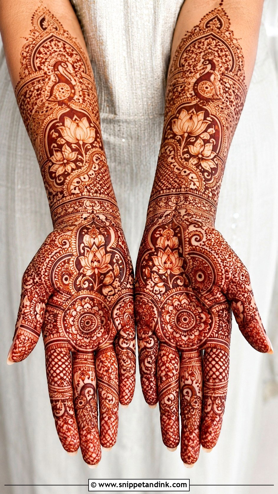 Indian Full Hand Mehndi Design - Snippet and Ink - 35 Full Hand Mehndi Designs