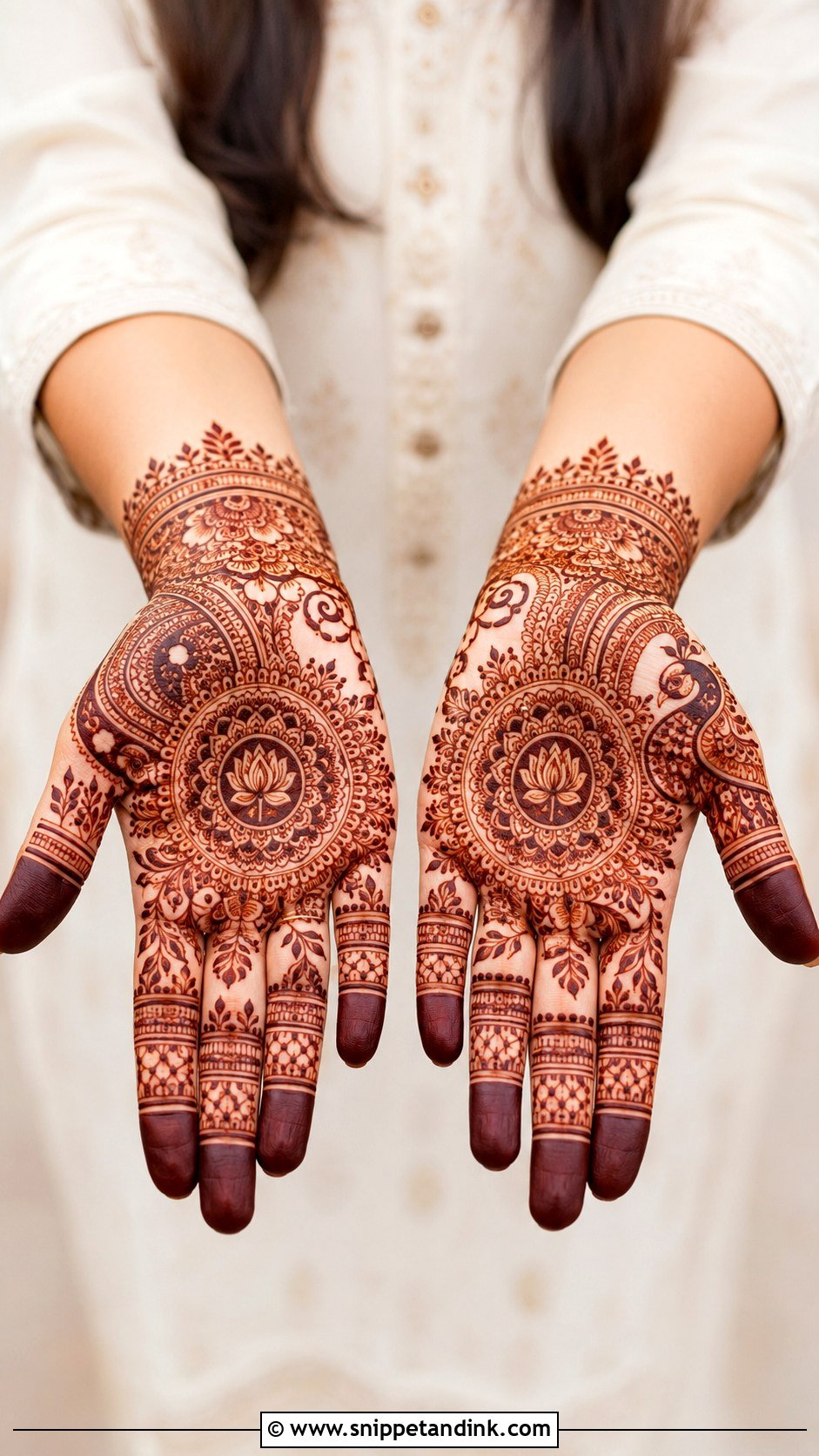 Indian Full Palm Mehndi Design - Snippet and Ink - 35 Indian Mehndi Designs