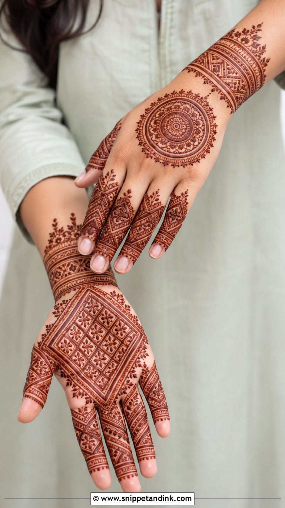 Indian Geometric Mehndi Design - Snippet and Ink - 35 Indian Mehndi Designs