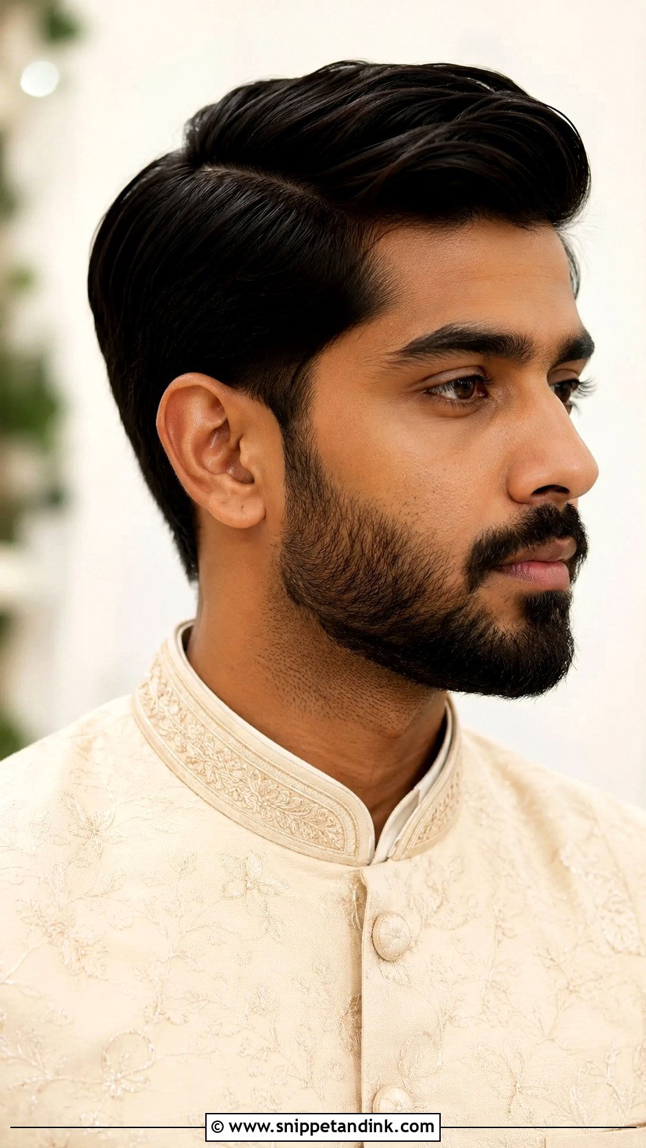 Indian Groom Classic Side Part - Snippet and Ink - 15 Indian Groom Hairstyle Ideas