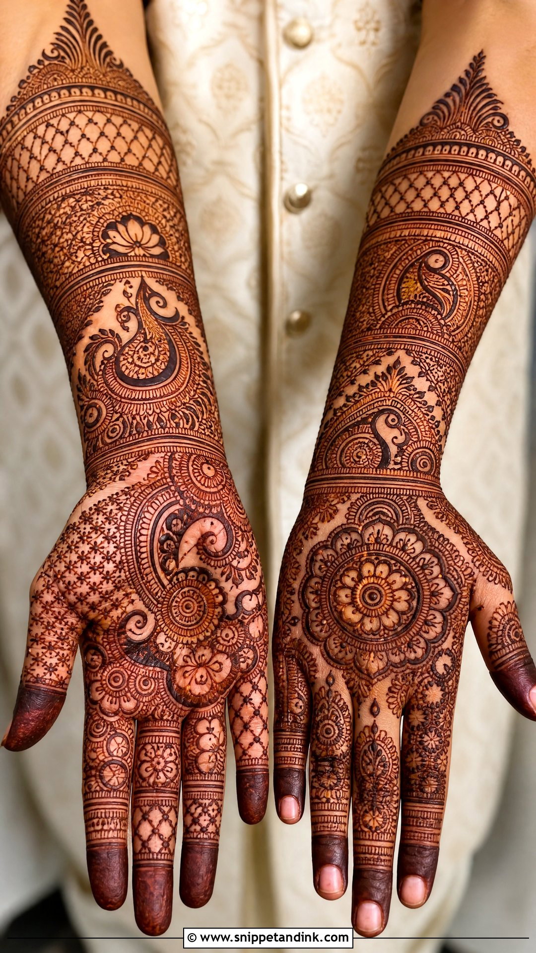 Indian Groom Mehndi Design - Snippet and Ink - 20 Bridegroom Mehndi Designs