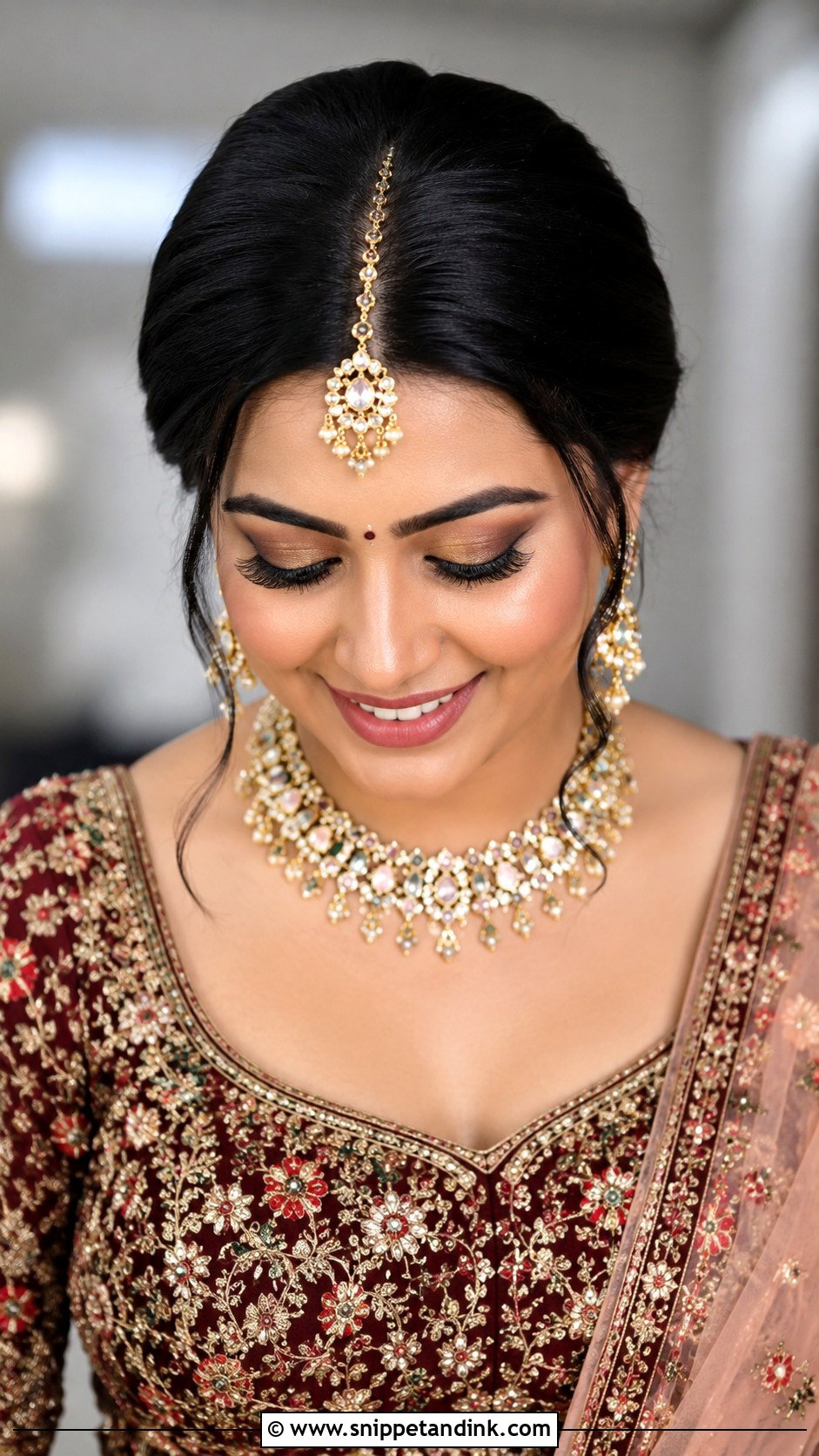 Indian Groom Mom Maang Tikka Hairstyle - Snippet and Ink - 15 Indian Groom Mom Hairstyles