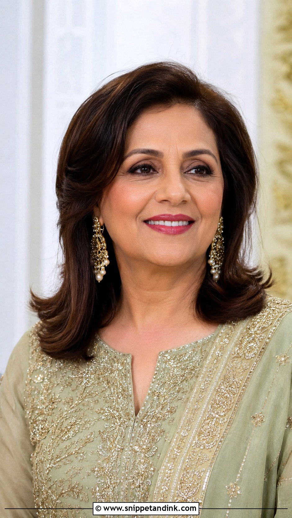 Indian Groom Mother Shoulder Length Blowout - Snippet and Ink - 15 Indian Groom Mother Hairstyle Ideas