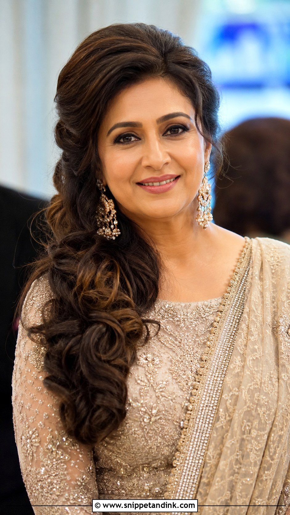 Indian Groom Mother Side Swept Waves - Snippet and Ink - 15 Indian Groom Mother Hairstyle Ideas