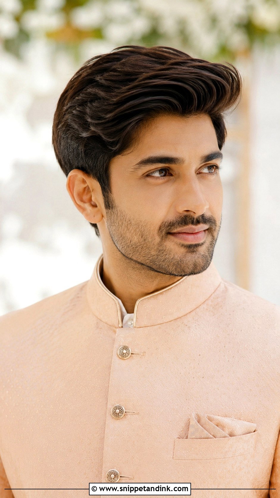 Indian Groom Side Swept Hair - Snippet and Ink - 15 Indian Groom Hairstyle Ideas