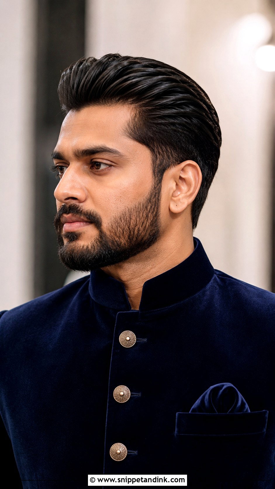 Indian Groom Slick Back Hair - Snippet and Ink - 15 Indian Groom Hairstyle Ideas