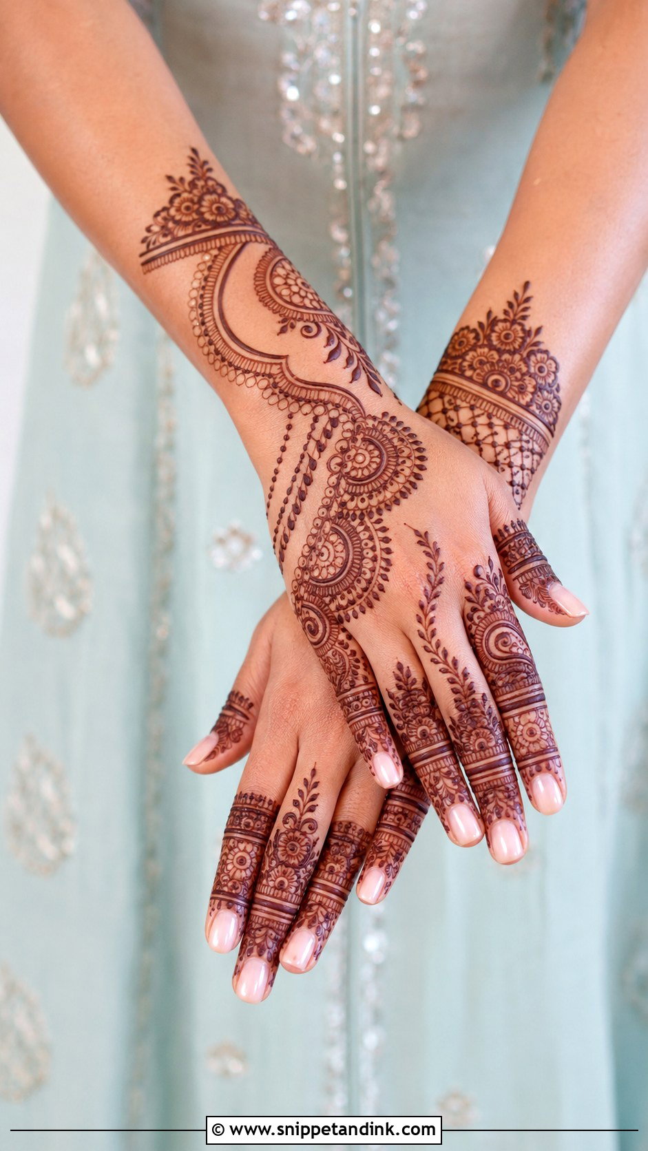 Indian Half Hand Mehndi Design - Snippet and Ink - 35 Indian Mehndi Designs