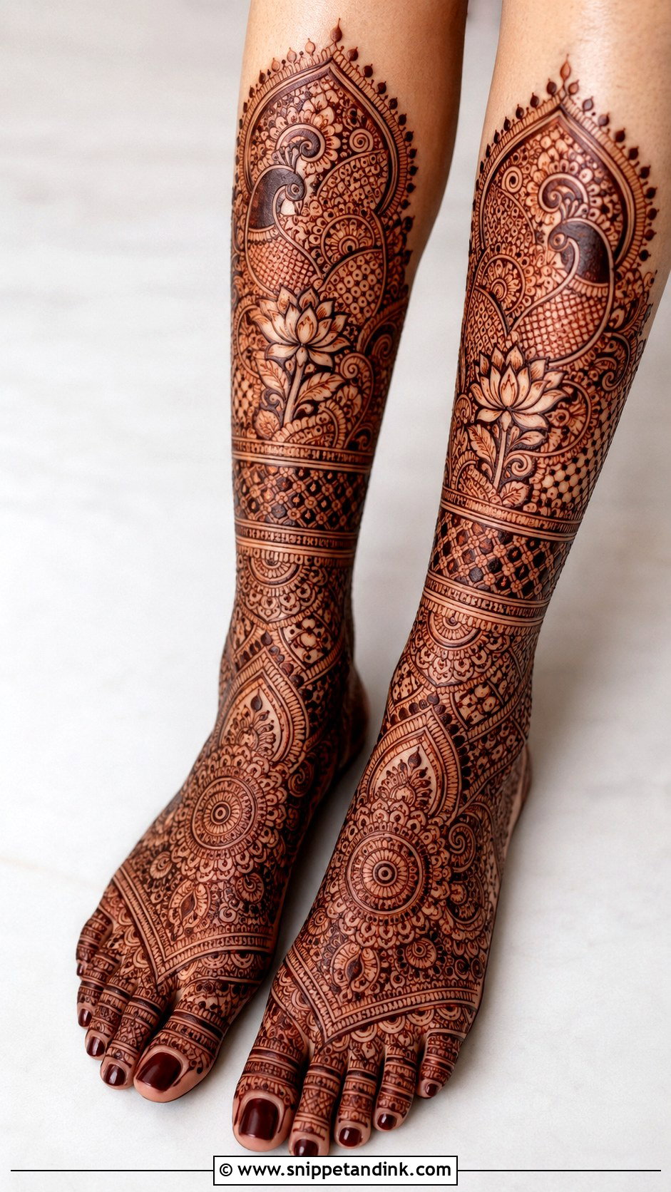 Indian Leg Mehndi Design - Snippet and Ink - 35 Leg Mehndi Design Ideas