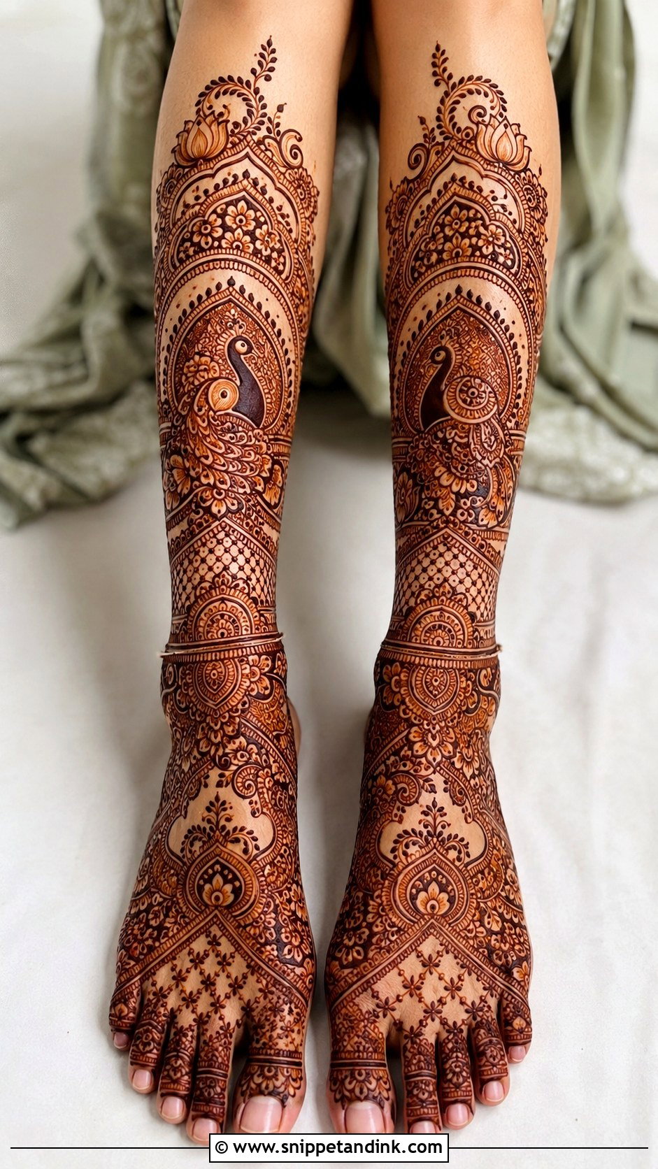 Indian Legs Mehndi Design - Snippet and Ink - 35 Legs Mehndi Design Ideas