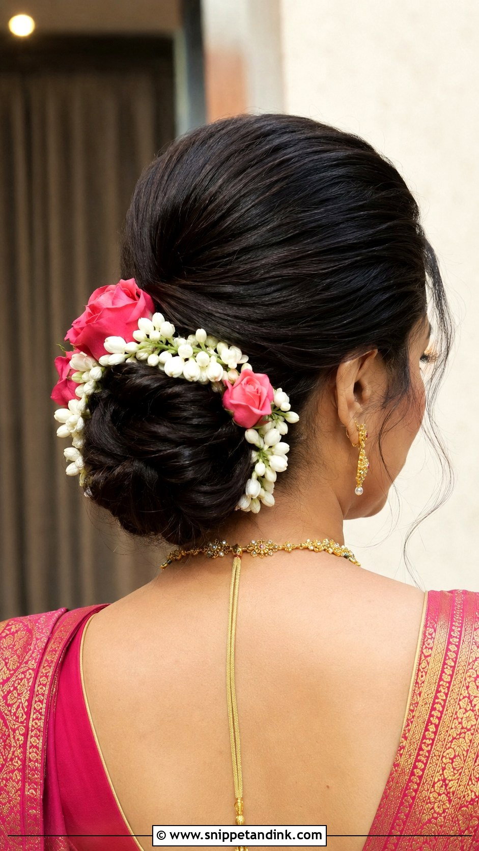 Indian Mother Juda With Flowers - Snippet and Ink - 20 Indian Mother Hairstyles for Wedding