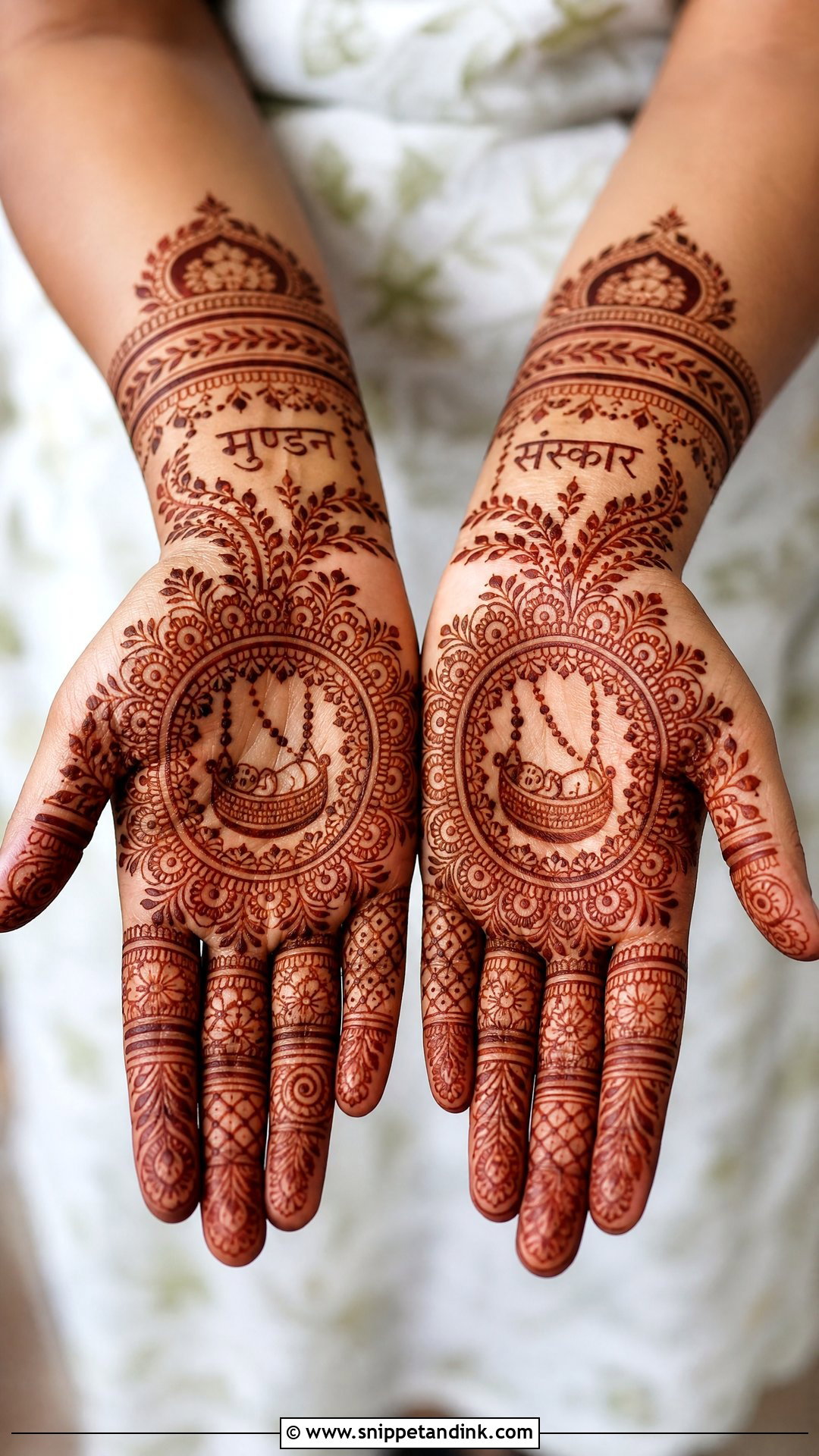 Indian Mundan Ceremony Mehndi Design - Snippet and Ink - 20 Mundan Ceremony Mehndi Designs