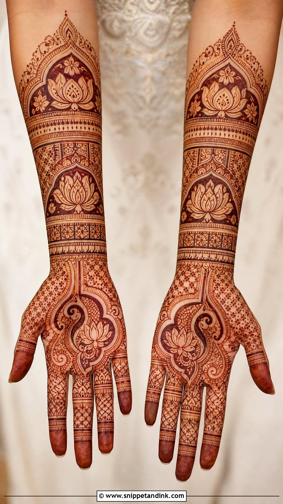 Indian Nikah Mehndi Design - Snippet and Ink - 25 Nikah Mehndi Designs