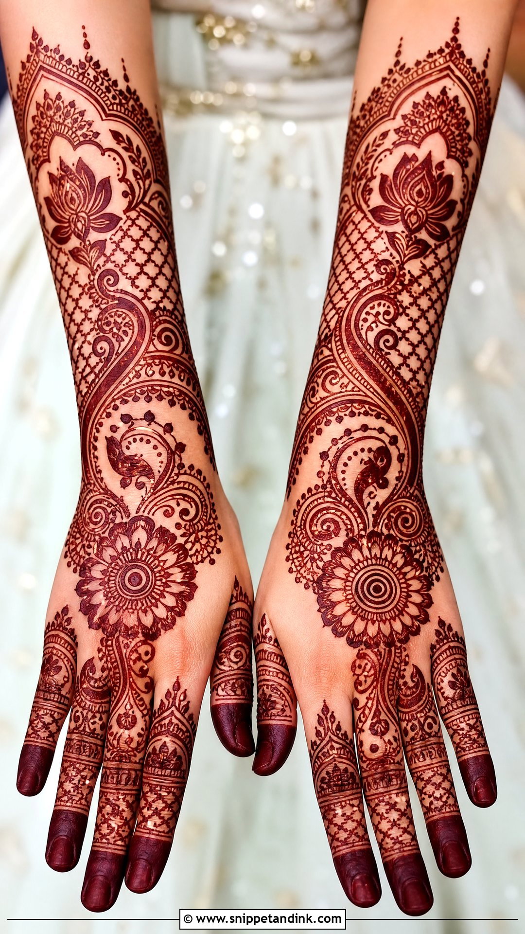 Indian Nikkah Mehndi Design - Snippet and Ink - 30 Nikkah Mehndi Designs