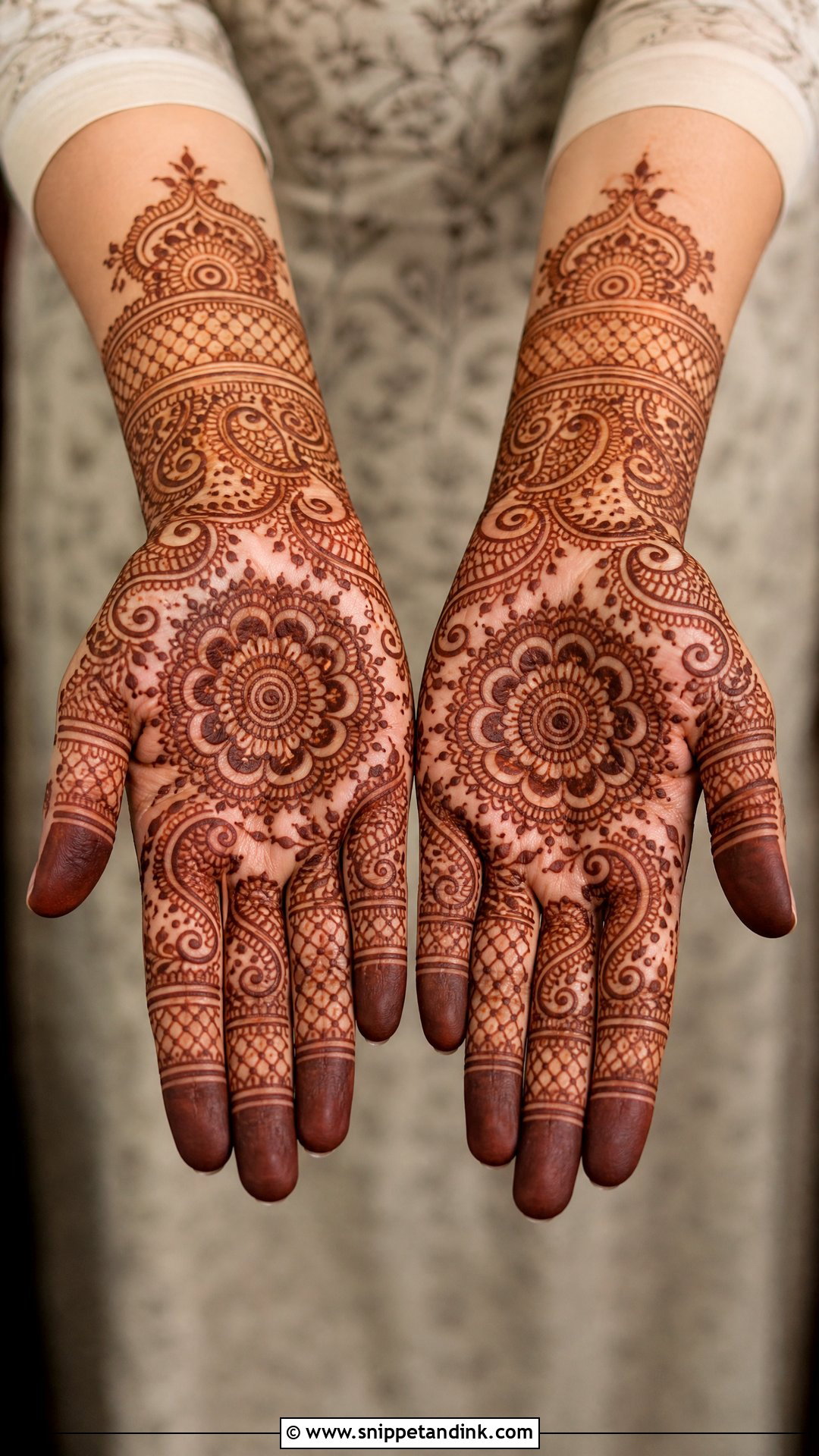 Indian Palm Mehndi Design - Snippet and Ink - 30 Unique Palms Mehndi Designs