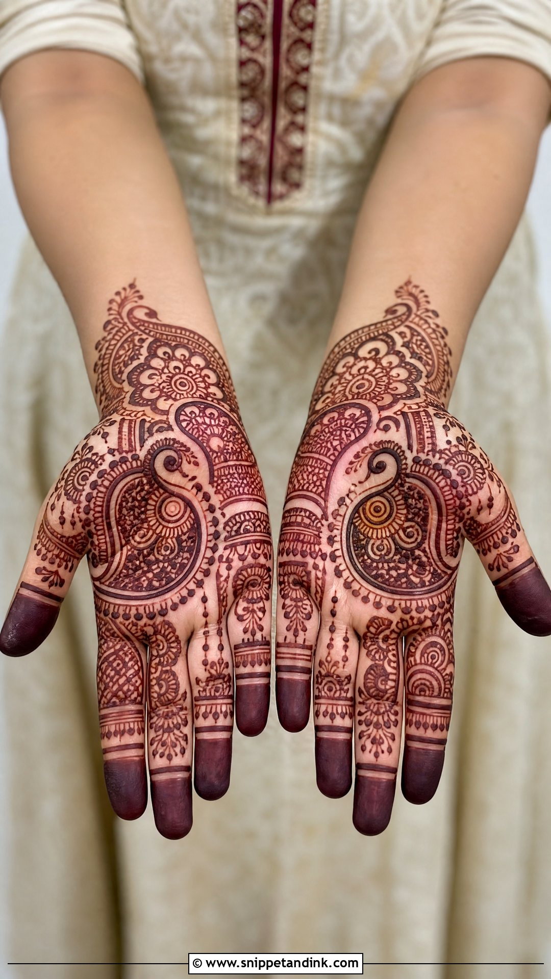 Indian Palm Mehndi Design - Snippet and Ink - 30 Beautiful Palm Mehndi Design Ideas