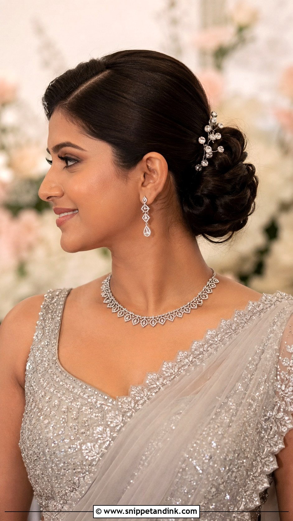 Indian Reception Bun - Snippet and Ink - 20 Indian Hair Bun for Wedding Ideas