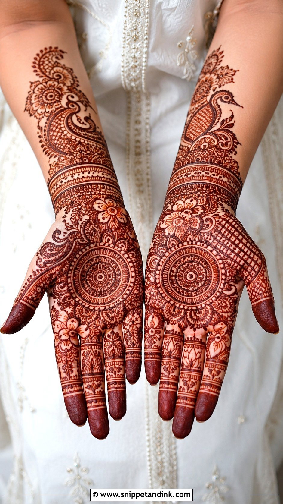 Indian Round Mehndi Design For Wedding - Snippet and Ink - 35 Round Mehndi Design Ideas