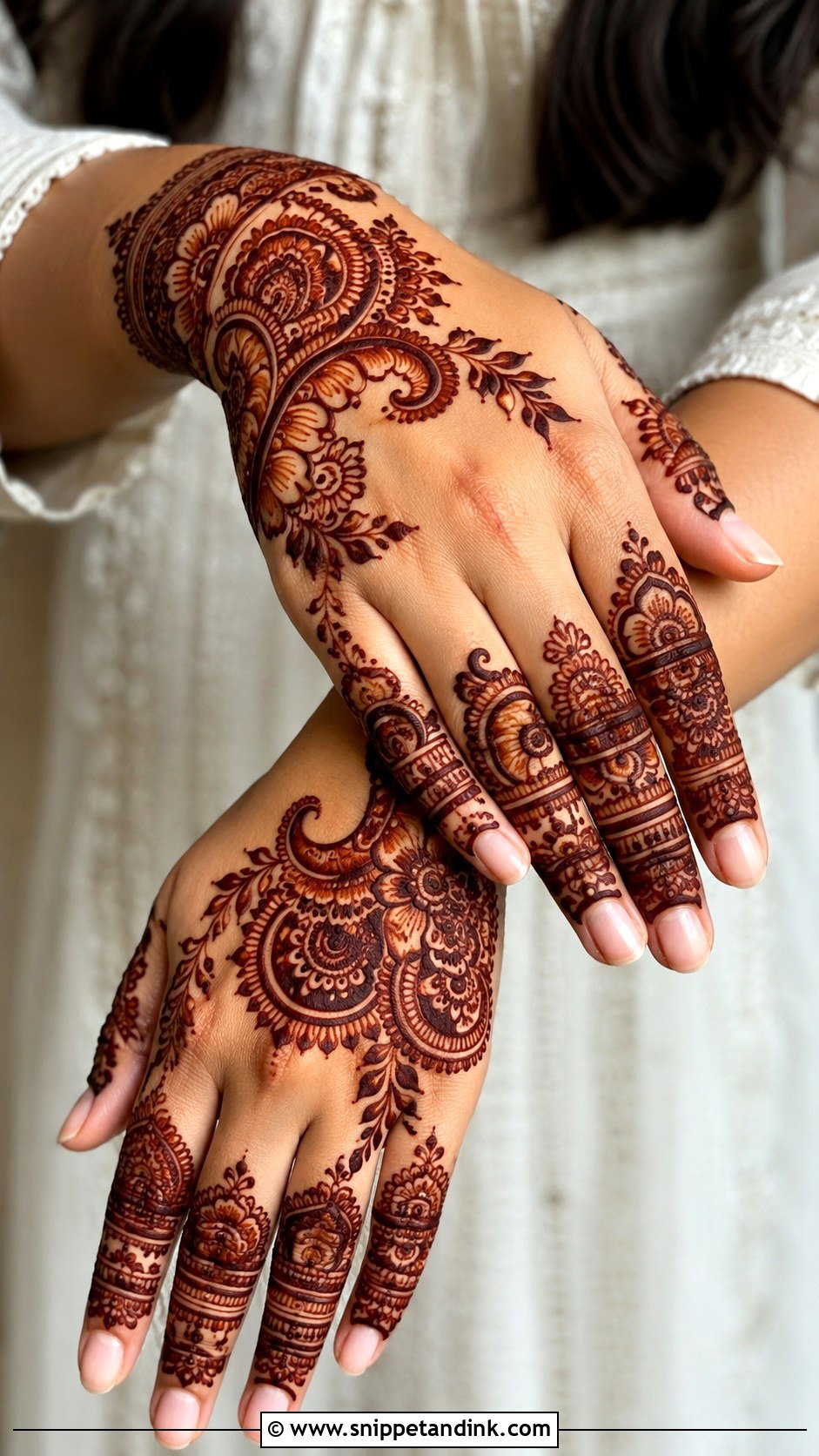 Indian Shaded Mehndi Design - Snippet and Ink - 35 Indian Mehndi Designs