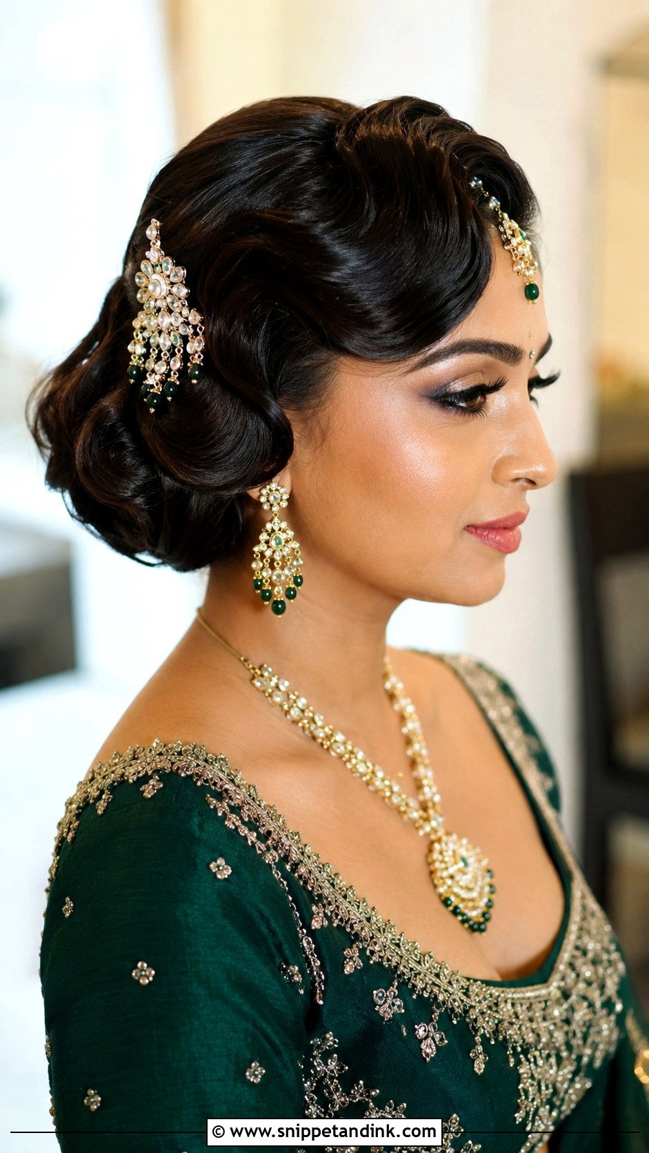 Indian Short Hair Bridal Finger Waves - Snippet and Ink - 20 Indian Short Hair Bridal Hairstyles