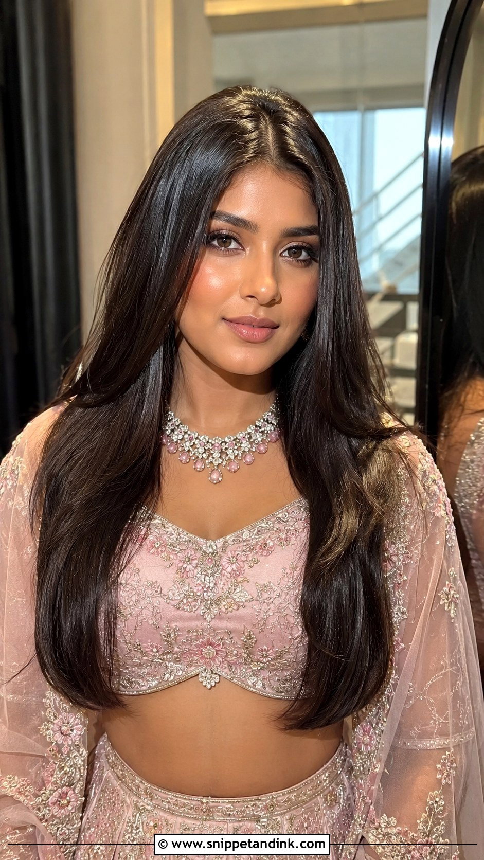 Indian Straight Hair Open Look - Snippet and Ink - 20 Indian Straight Hair Styles for Wedding