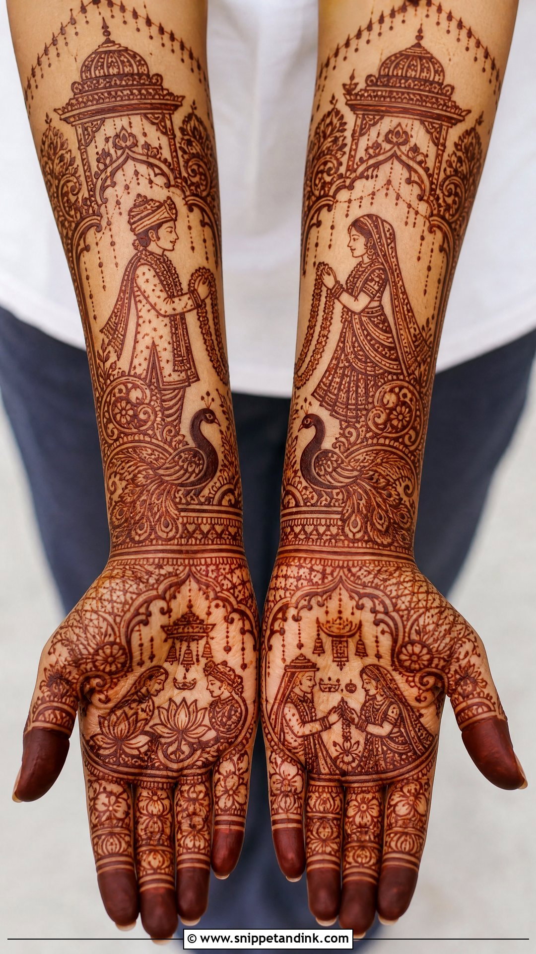Indian Varmala Mehndi Design - Snippet and Ink - 20 Varmala Mehndi Design Ideas