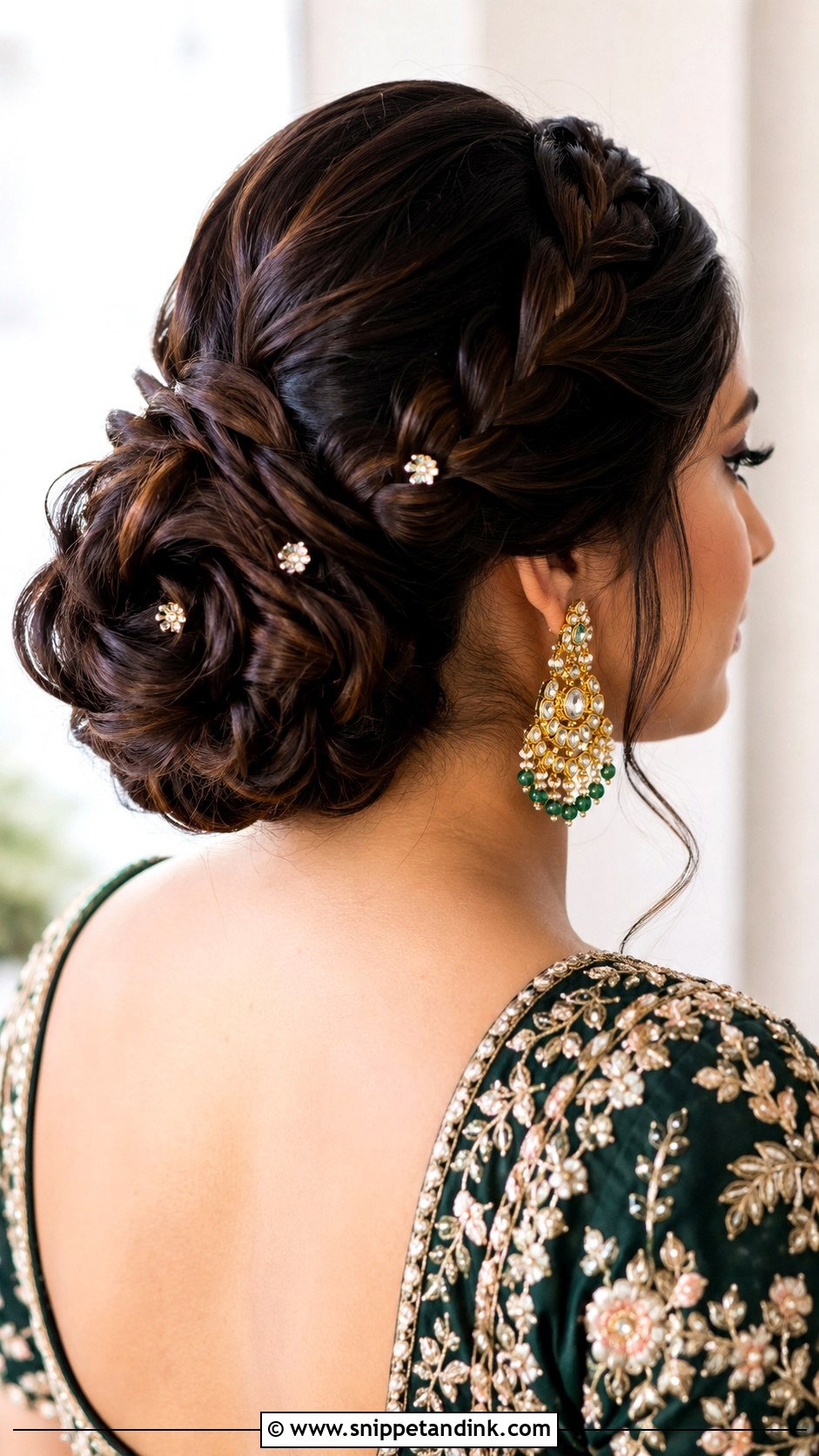Indian Wedding Braided Bun - Snippet and Ink - 15 Hair for Indian Wedding Ideas