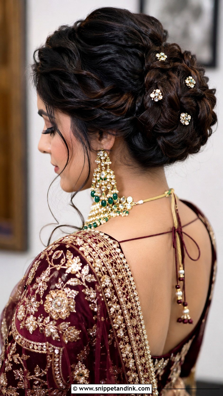 Indian Wedding Braided Bun - Snippet and Ink - 15 Indian Hairstyles for Women Wedding