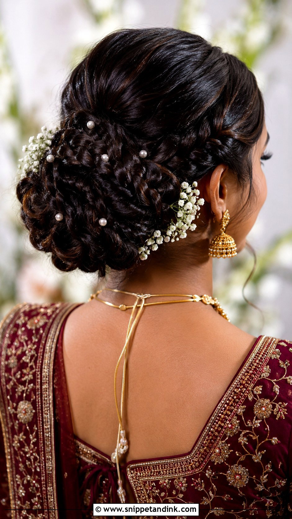 Indian Wedding Braided Bun - Snippet and Ink - 15 Indian Weddings Hairstyles