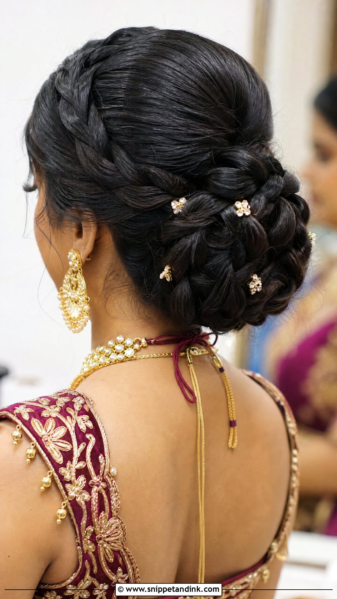 Indian Wedding Braided Bun - Snippet and Ink - 15 Easy Indian Wedding Hairstyles