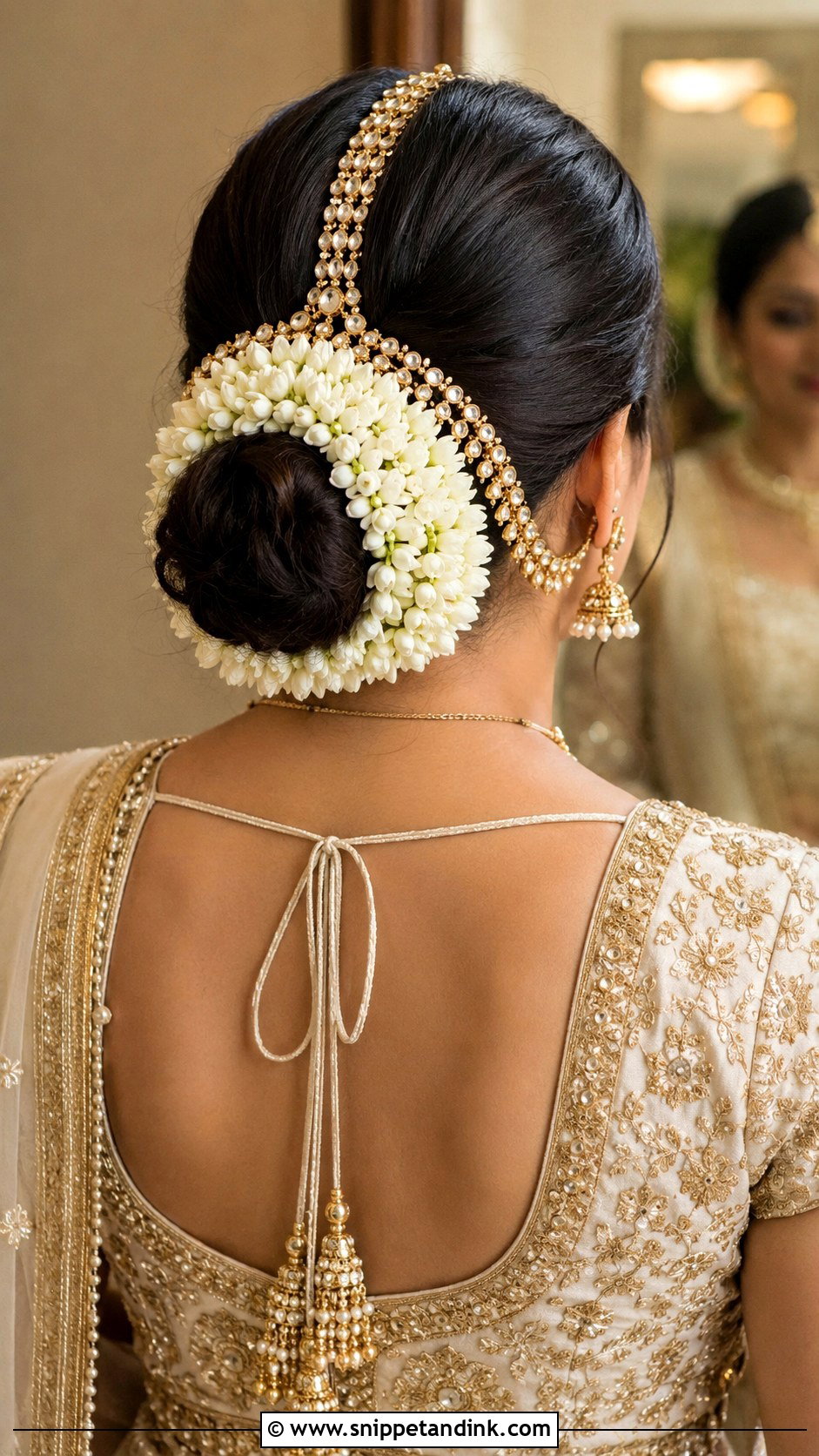 Indian Wedding Bun Hair - Snippet and Ink - 20 Hair for Marriage Ideas