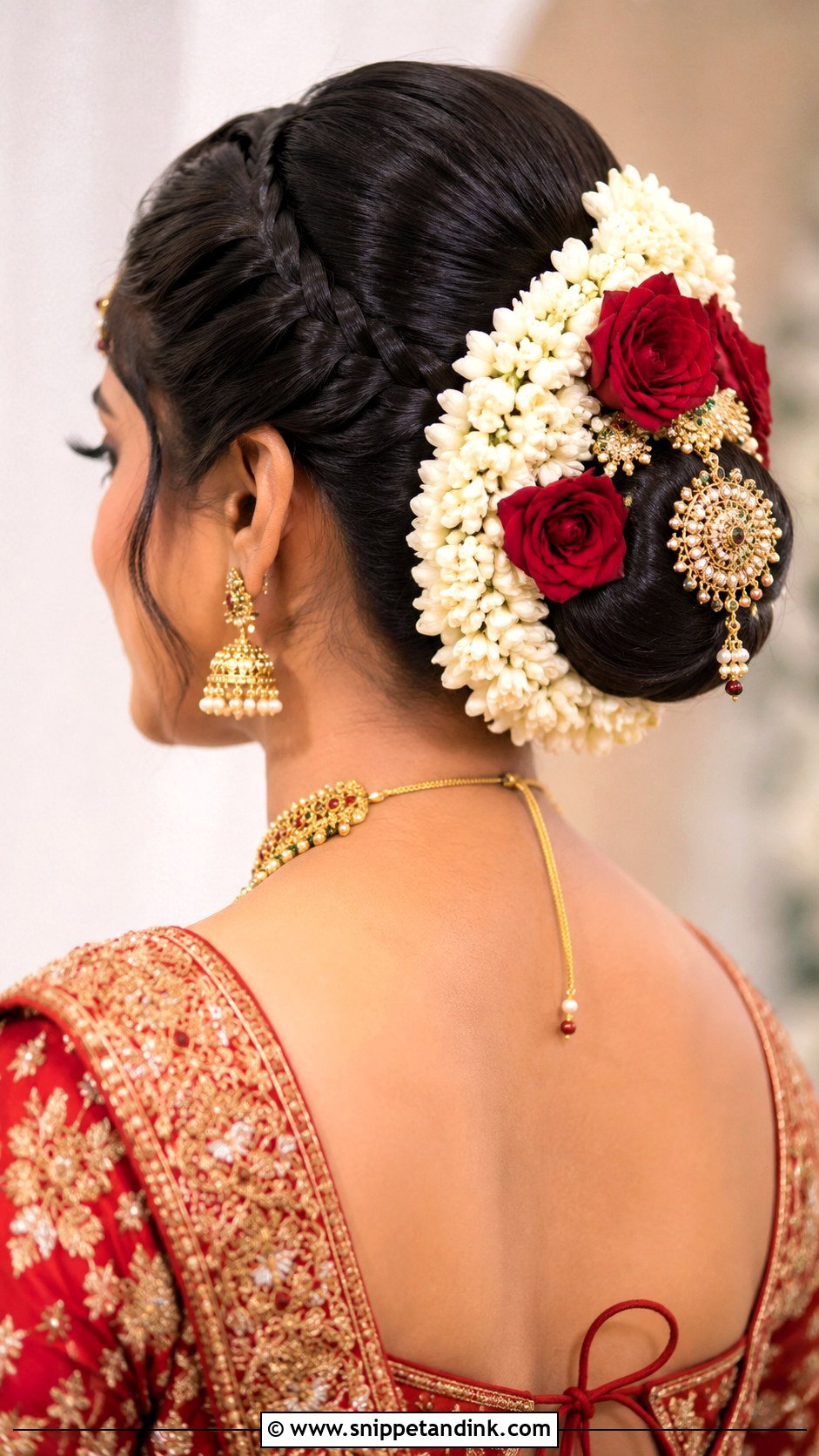 Indian Wedding Bun With Flowers - Snippet and Ink - 15 Wedding Bun with Flowers Ideas