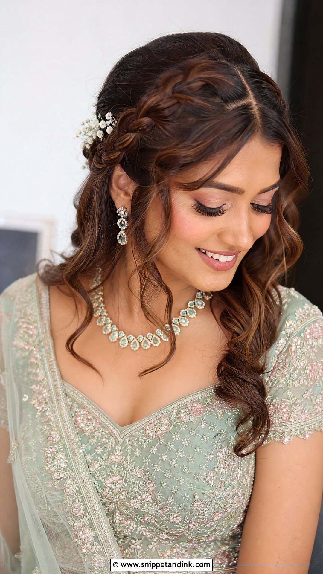 Indian Wedding Crown Braid - Snippet and Ink - 20 Simple Indian Wedding Hairstyles