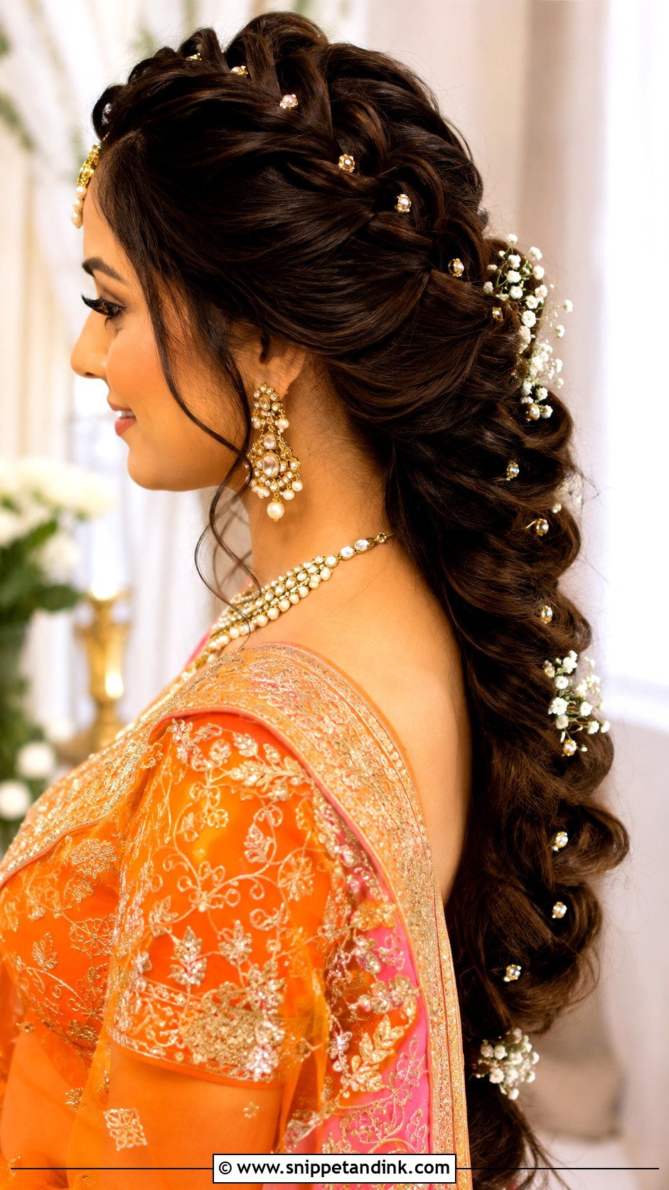 Indian Wedding Dutch Braid - Snippet and Ink - 15 Indian Wedding Braid Hairstyles