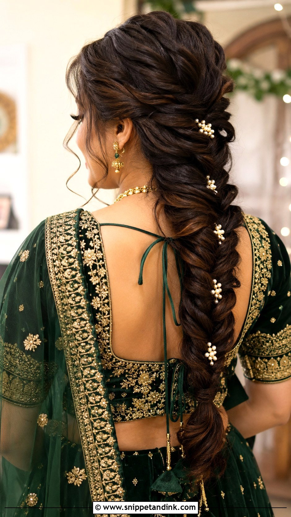 Indian Wedding Fishtail Braid - Snippet and Ink - 15 Indian Hairstyles for Women Wedding