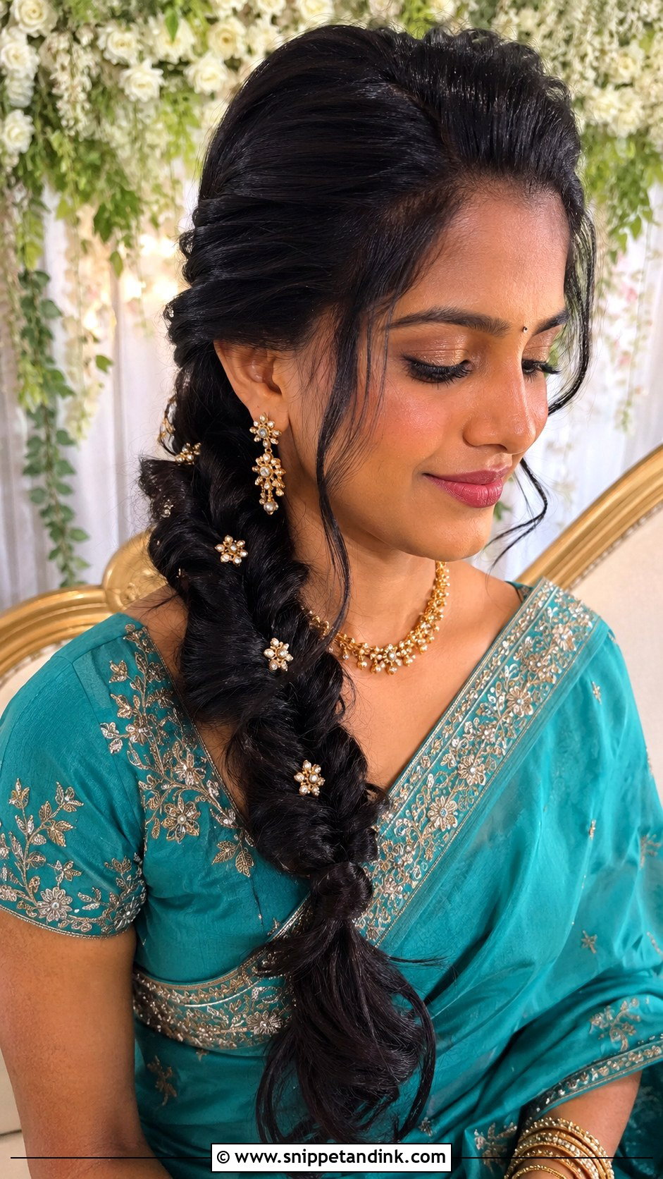 Indian Wedding Fishtail Braid - Snippet and Ink - 15 Indian Marriage Hairstyles