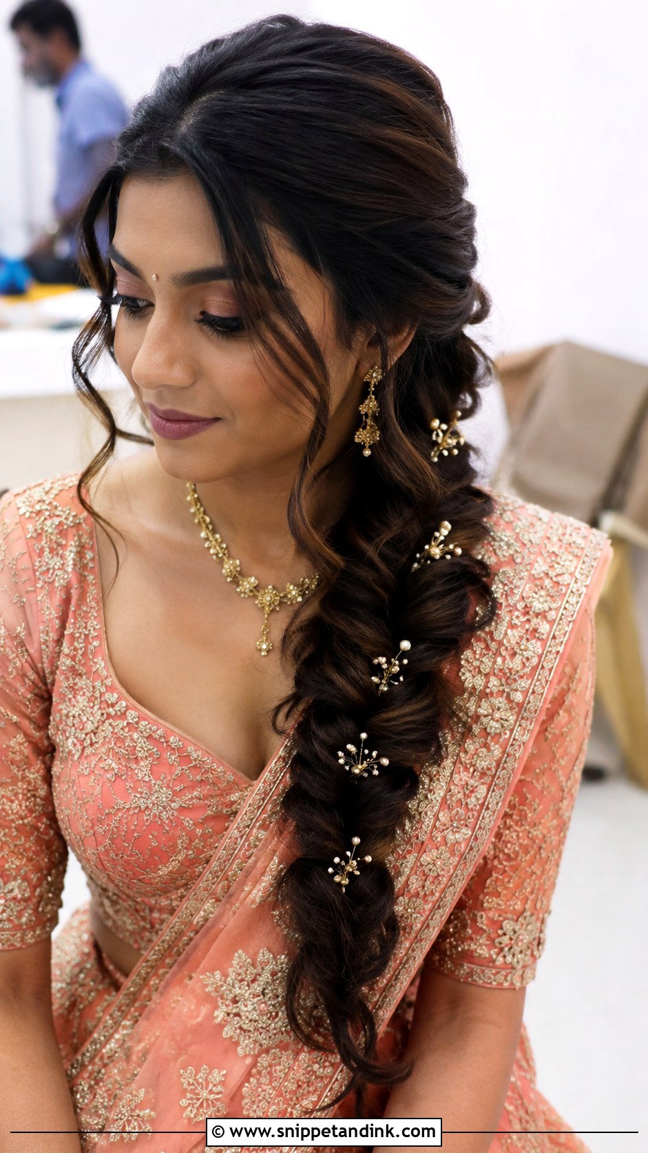Indian Wedding Fishtail Braid - Snippet and Ink - 15 Indian Weddings Hairstyles