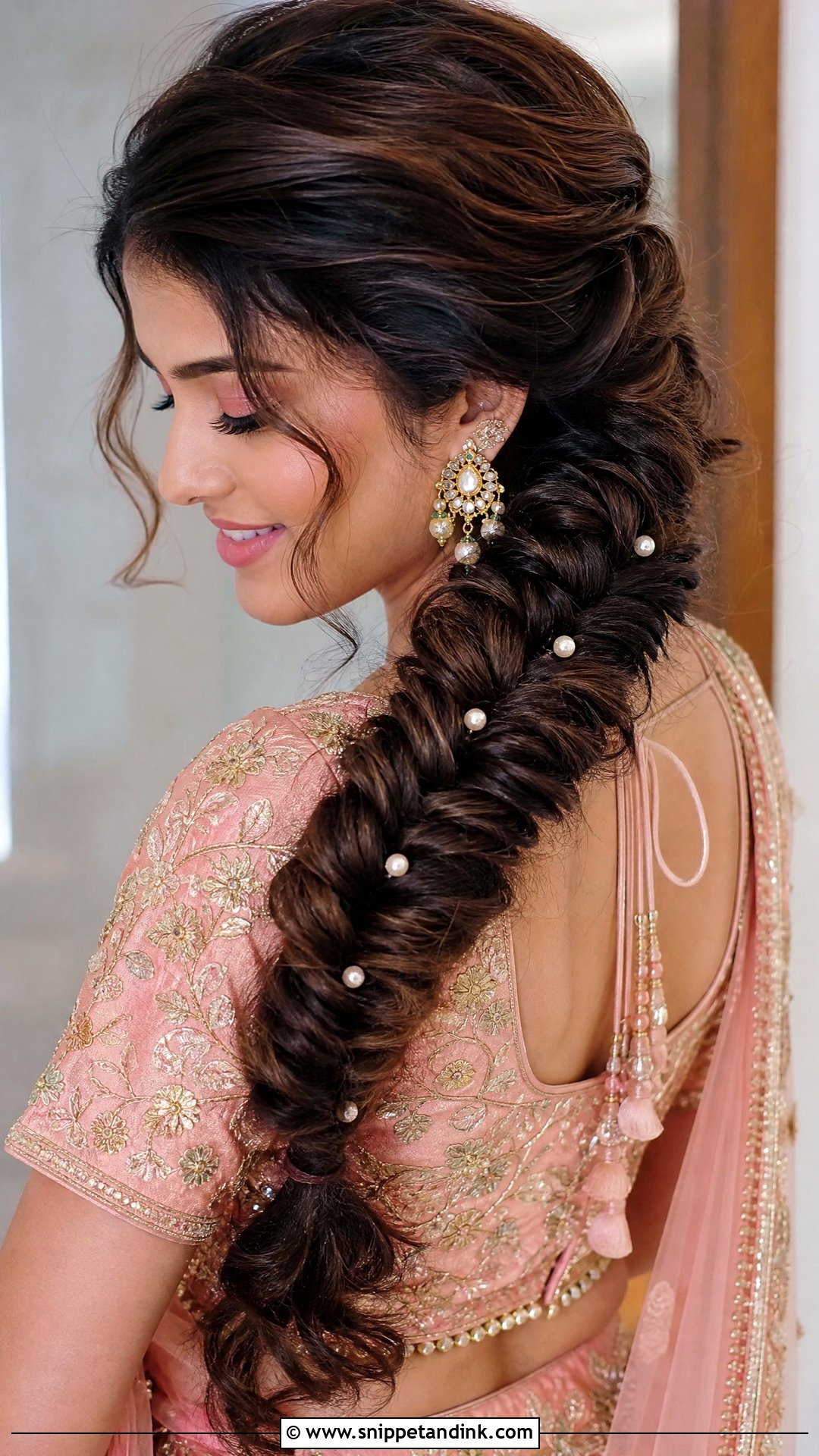 Indian Wedding Fishtail Braid - Snippet and Ink - 15 Easy Indian Wedding Hairstyles