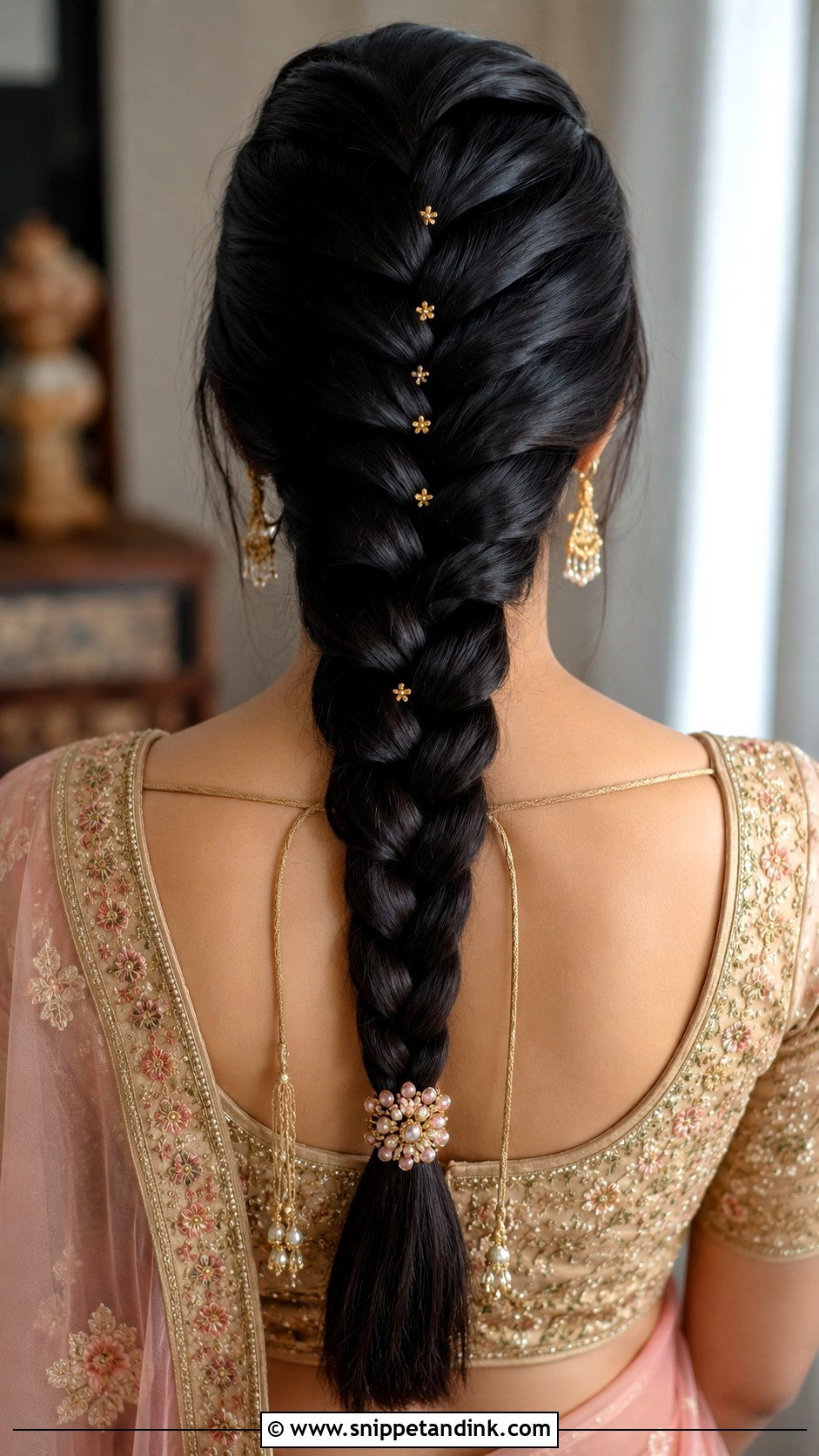 Indian Wedding French Braid - Snippet and Ink - 15 Indian Wedding Braid Hairstyles