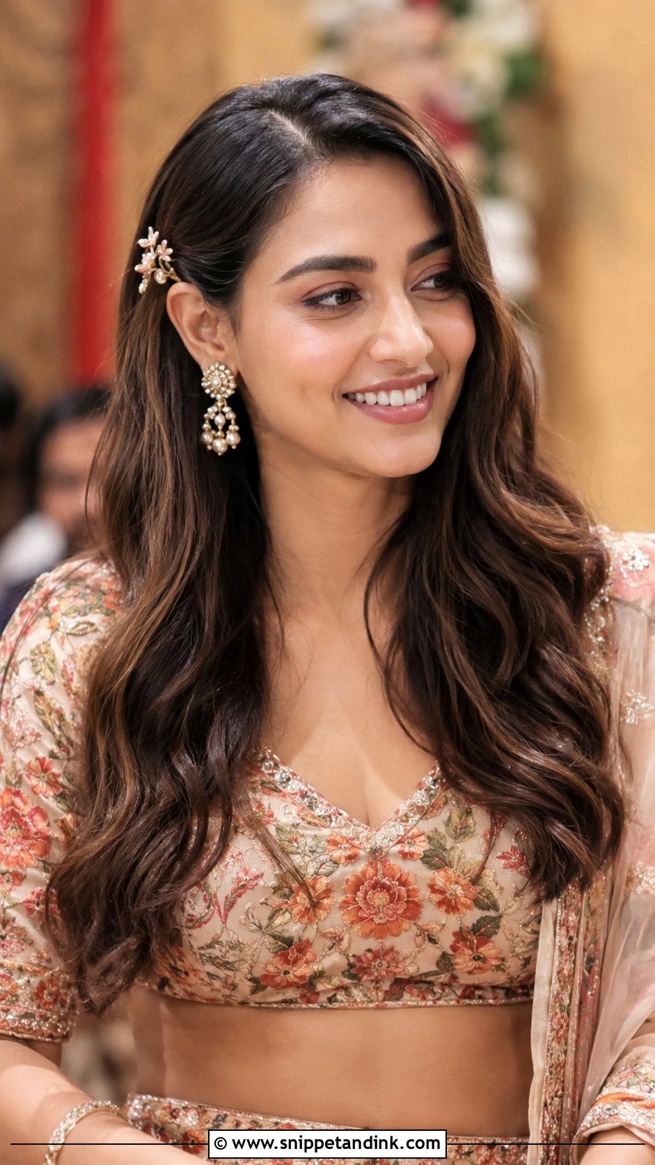 Indian Wedding Guest Loose Waves - Snippet and Ink - 20 Indian Wedding Guest Hair Ideas