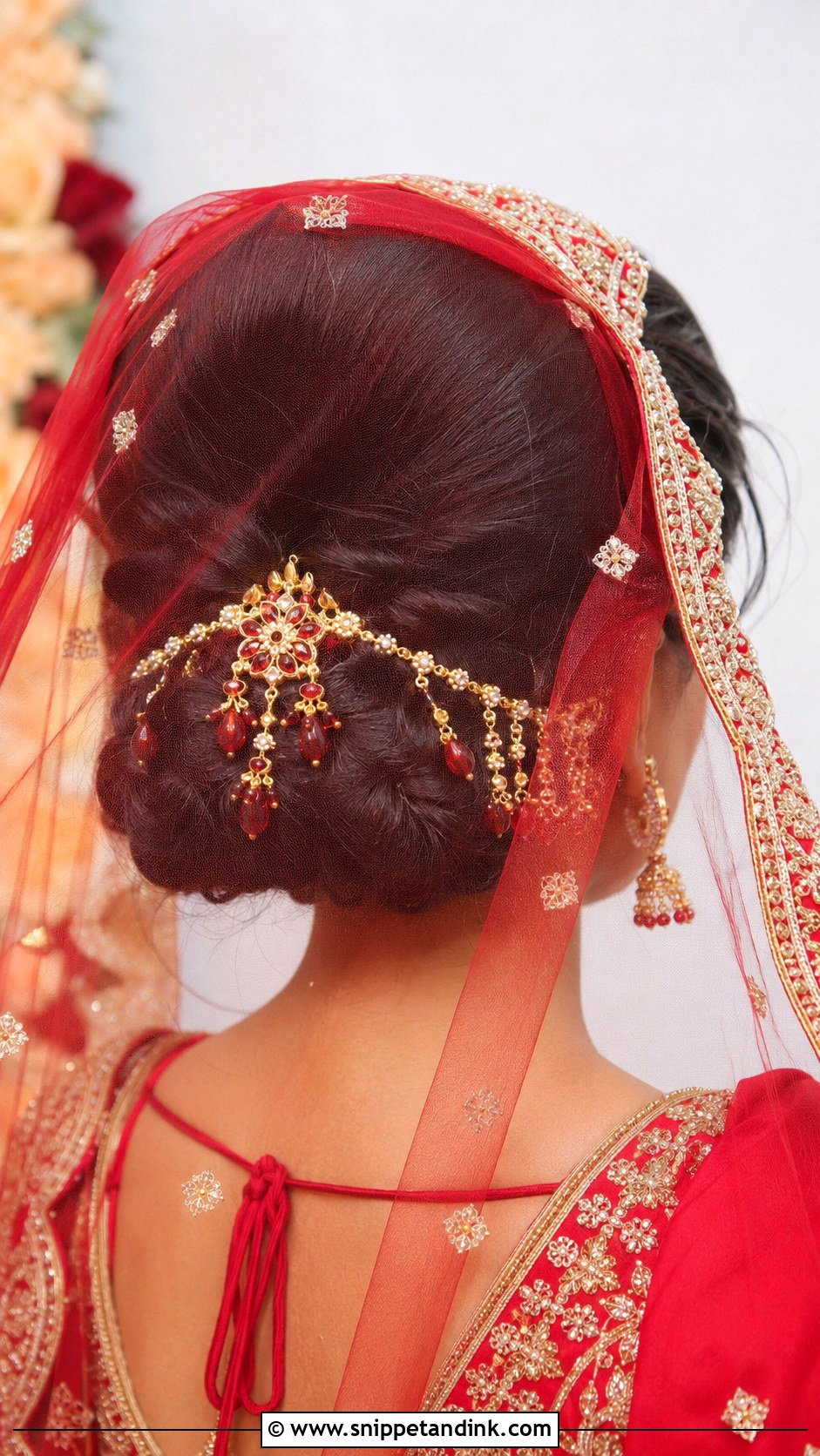 Indian Wedding Hairstyle With Dupatta Long Hair - Snippet and Ink - 15 Long Hairstyles Indian Wedding