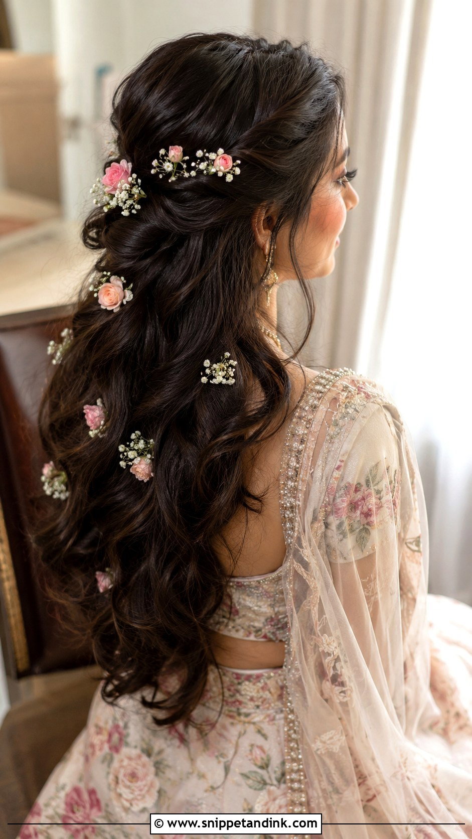 Indian Wedding Hairstyle With Flowers Long Hair - Snippet and Ink - 15 Long Hairstyles Indian Wedding