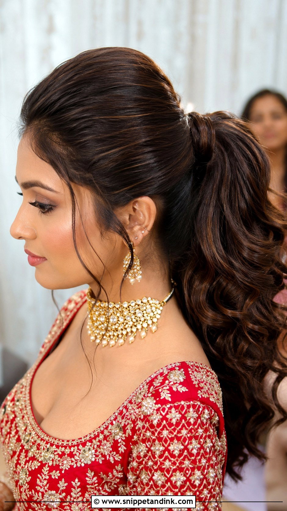 Indian Wedding High Pony With Puff - Snippet and Ink - 15 Indian Wedding High Pony Hairstyles